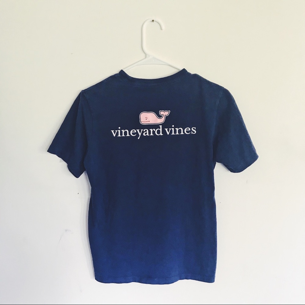 Vineyard Vines Blue & Pink Logo Graphic Tee